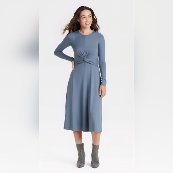 Dresses & Skirts - A.New.Day Blue Twist Front Dress